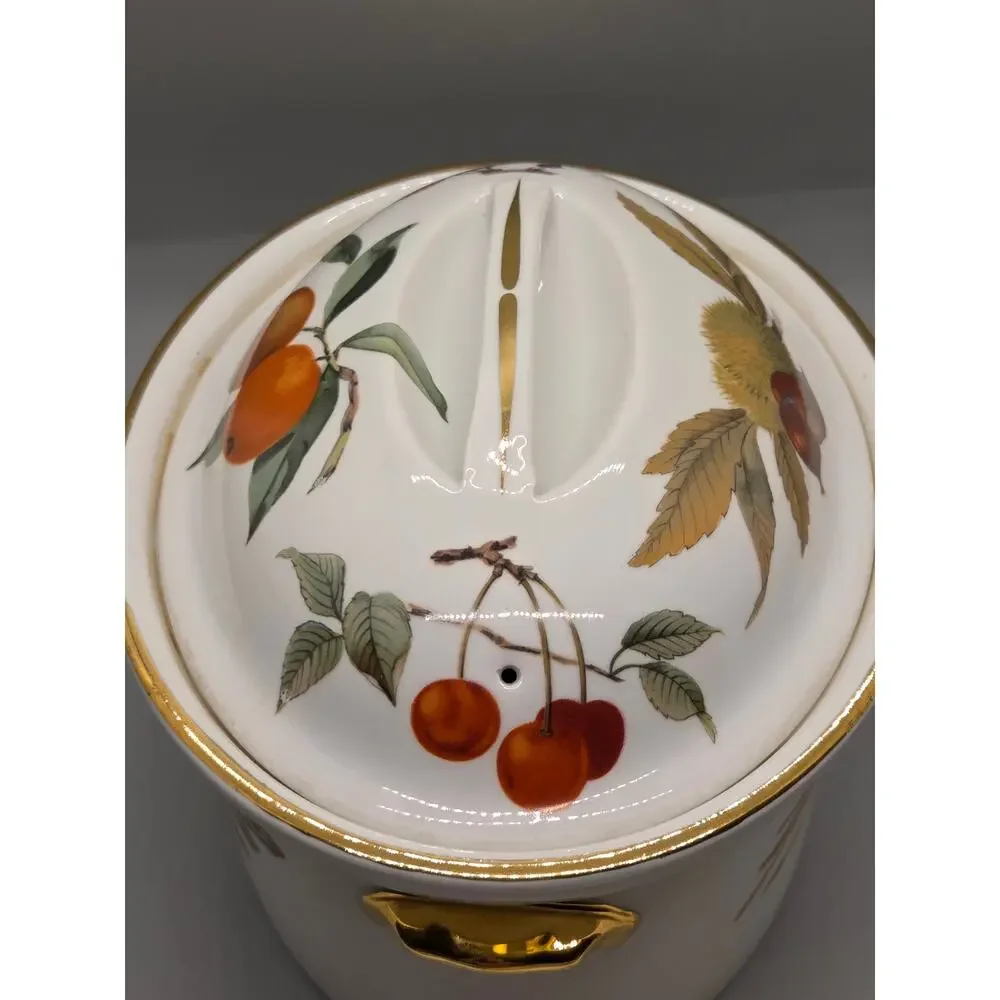 Vintage Royal Worcester Evesham Gold Oval Covered Casserole Dish